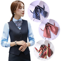 Striped bow tie Womens professional clothing decoration Bank hotel work clothes Tooling collar flower college wind bow business