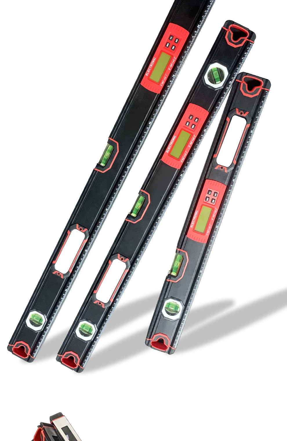 数显靠尺2米折叠水平尺高精度电子工程检测尺验房工具垂直度