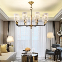 (Special) Light luxury atmospheric living room full copper chandelier American simple modern dining room lamp bedroom lamp