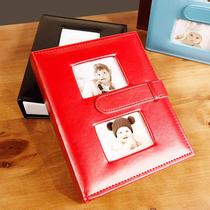 High-grade leather buckle album 6 inch 200 insert family album Baby growth commemorative collection book