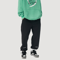 (WUT official store) 2020AW basic LOGO printed drawstring pants National Tide brand mens and womens leg long pants