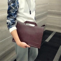 Handbag mens Korean version of the tide retro business briefcase fashion casual mens shoulder messenger bag clutch stereotype bag