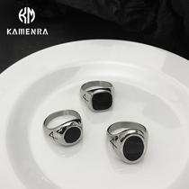 ins Korea Dongdaemun tide brand ring Mens and Womens personalized oil-filled ring female net red wild student ring jewelry