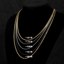 Couple necklace Korean fashion titanium steel with chain necklace without pendant Personality trendy accessories Pure chain single product