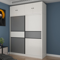 Door wardrobe home bedroom modern simple sliding door Nordic wardrobe locker bag installation assembly sliding door
