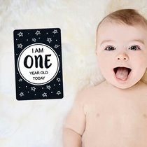 New Ins Wind Newborns Milestone Cards Photo Recording of the one-year Baby Remembrance Card Digital Card Month Card