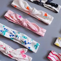 ins baby hair with pure cotton male and female baby butterfly knot tie hair accessories rabbit ear headwear decoration matching supplies