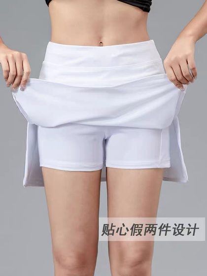 여자 스포츠 짧은 치마 퀵 드라이 배드민턴 테니스 바지 스커트 가짜 2 피스 하이 웨이스트 피트니스 마라톤 치마 여름 여자 스포츠 짧은 치마 퀵 드라이 배드민턴 테니스 바지 스커트 가짜 2 피스 하이 웨이스트 피트니스 마라톤 치마 여름