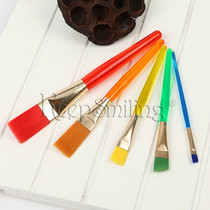 5-pack color wide flat oblique front nylon brush acrylic gouache pen set student painting oil painting stationery