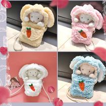 ins Net red small sitting sheep outside bag lamb doll with outer bag soft girl shoulder bag cute plush doll back
