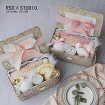 Wedding sister group wedding morning robe bridesmaid female companion hand gift box small gift high-end practical creative customization