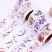 Retro original and paper tape hand book Diary decoration sticker gilding rose color hand account sub-pack material