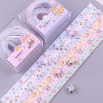 Good table friend * square box storage box box cartoon girl star paper lucky star wishing star five-pointed star handmade paper slips