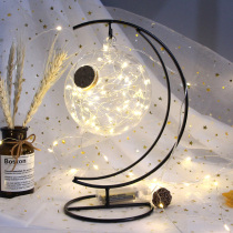 Luminous leb star glass bottle Lucky Star Star bottle hanging bottle wooden plug bottle lover Qixi Festival creative gift