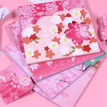 Origami paper square color cherry blossom double-sided two-color pattern origami umbrella Candy material handmade paper cherry blossom ball