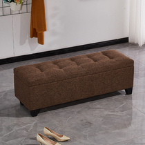 Cotton linen clothing shop sofa stool long stool storage fitting room stool rest stool shoes shop for shoe-changing stool strip footrest