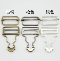 Braces jeans metal button children adult hanging with trousers hyacinth Japanese word adjusting buckle for womens clothing accessories