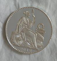 Commemorative medal Silver-plated Peruvian Goddess of Liberty diameter of about 35mm Collection