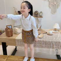 The new girl in spring and autumn 2023 fashion suit baby casual half-body a-shirt long-sleeved turn-collar jacket