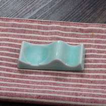 Green China Blue Porcelain Chopstick Rack Chopsticks Tug Ceramic Glazed Series Hotel Swing Table Multipurpose Chopstick Pillow Soup Spoon