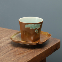 Handmade Blue Porcelain Single Cup Tasting Cup Master Cup Retro Chinese Kongfu Tea Cup To 50ml High-end Collection Straw Wood Ash