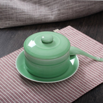 Large ceramic stew Cup Birds Nest shark fin stew pot soup pot water Longquan celadon high temperature 700ml with lid