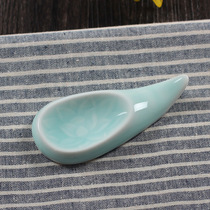Chopstick holder chopstick holder Ceramic Green Porcelain Hotel Pendulum Bench restaurant cutlery Dual-use Spoon Discharge Chopsticks