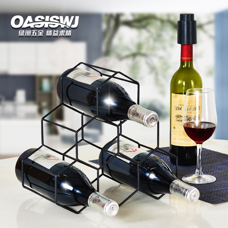 Metal Red Wine Rack Swing Piece Creative Wine Eurostyle Shelf Home Wine Cabinet Disposal Display Modern Minimalist Iron Art