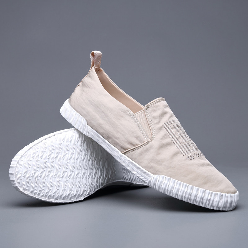 一脚蹬男帆布鞋雨伞布男布鞋板鞋男流行简约男春夏鞋子透气休闲鞋