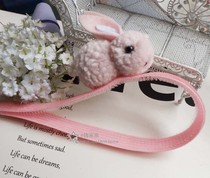 e decoration family new cute hair ball rabbit soft hair hoop sticky hair band Liu Haitang no trace sticky hair stickers girl jewelry