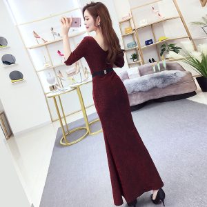 New wedding Slim fishtail annual meeting banquet evening dress  