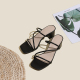 2022 new large comfortable thick heel daily street outdoor net red simple belt fashion sandals