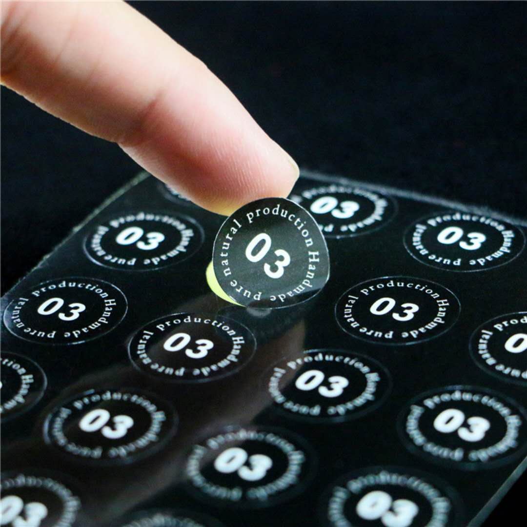 diy手工可定制口红色号贴不干胶贴纸圆形数字120哑银不干胶包邮