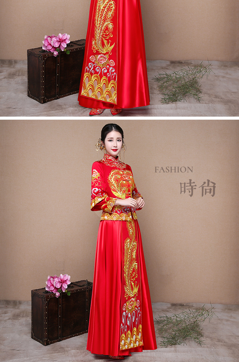 朱一龍路易威登女裝秀 中式秀禾服龍鳳褂新娘禮服結婚喜服敬酒服2020新款復古旗袍裝婚紗 路易威登女裝包包