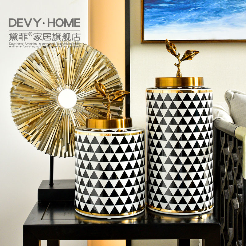 American ceramic light key-2 luxury furnishing articles simulation flower vase suit I sitting room adornment porch decoration flower arrangement