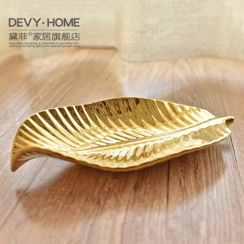 Light European - style key-2 luxury ceramic jewelry shelf modern simplicity porch key cosmetics desktop boxes