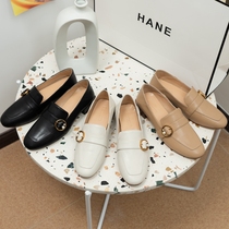 Seven step Forest forest British small leather shoes low heel single shoes children 2021 Spring and Autumn New flat retro sheep leather shoes