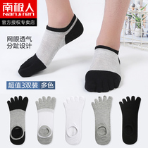 Antarctic five finger socks mens socks cotton deodorant sweat five toe socks summer thin toe socks