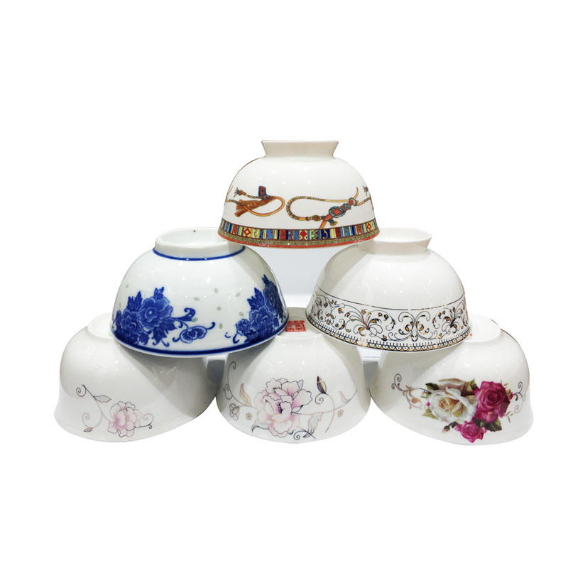 Jingdezhen huayu blue - and - white ceramics and exquisite single bowl of 10 design and color is optional