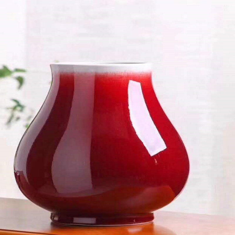 Jingdezhen kilns wave red vase is 480