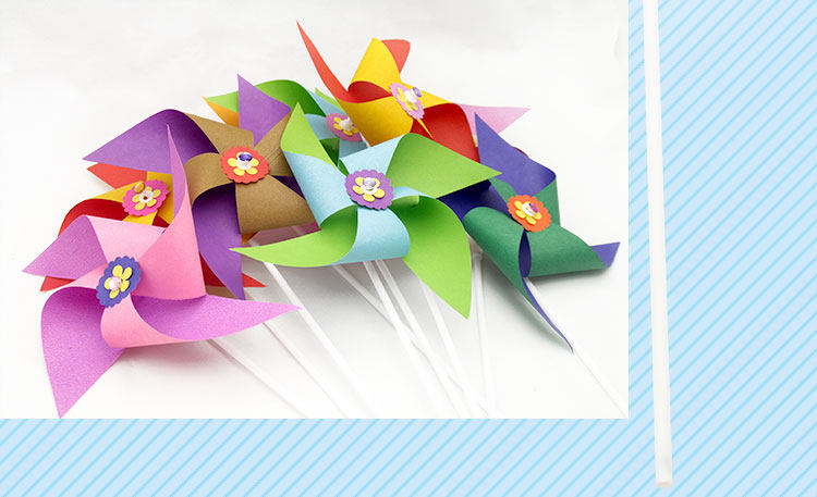 大风车手工制作diy材料做的纸室内装饰品玩具幼儿园创意自制儿童