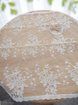 Han Style Princess Lace Multipurpose Cover Towels Style Little Fresh Embroidery Tablecloth decoration tablecloth Mat Green City Home Textiles