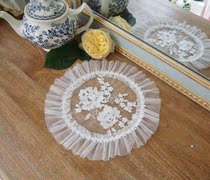 White dreamy pastoral lace round mat wedding sign-in table ornaments Green City home textile A- 18