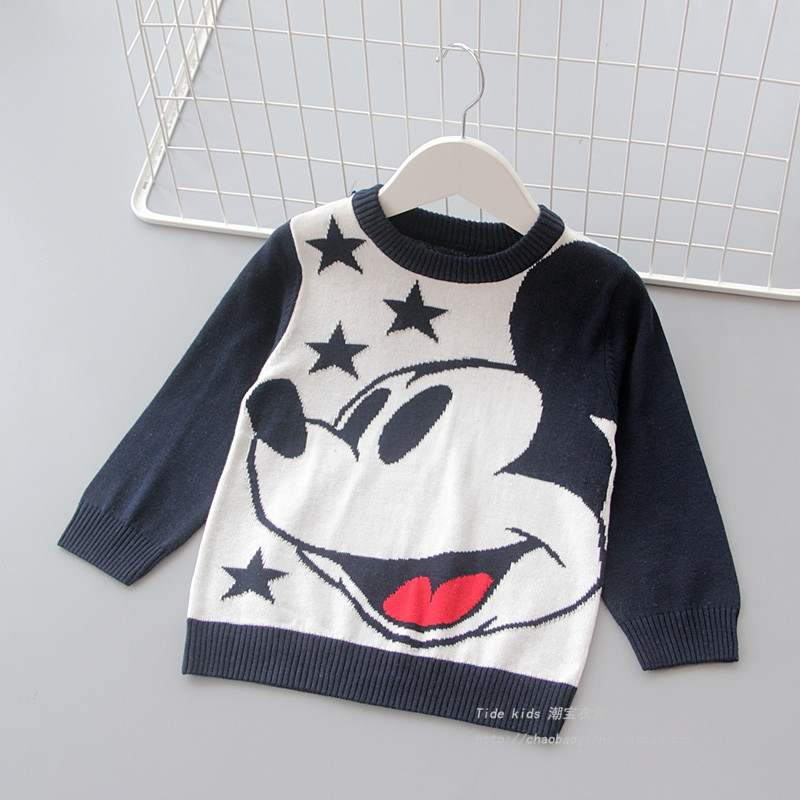Boys Knitwear Pullover Sweater 2021 New Spring and Autumn Clothing Children's Clothing Baby Children Girls Thin Cartoon Sanitary Clothes