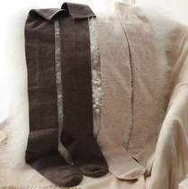 Autumn and winter thickening grinding age female students high socks thigh socks do not curl do not fall pile up knee socks