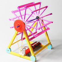Scientific experiment technology small production DIY material package electric model hydropower wooden material educational toy
