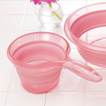Japan imports ISETO bathroom folding water scoop kitchen bathroom water scoop thickening household plastic wash head spoon