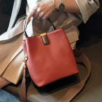 Zoldanie 2021 new bucket bag women 100 hitch genuine leather womens bag fashion commute temperament cow leather handbag women