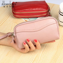 Zordanni 2021 New cowhide European and American fashion mobile phone bag double zipper ladies hand bag coin purse
