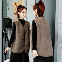 羊羔毛马甲女秋冬2021新款韩版皮毛一体百搭宽松马夹背心坎肩外套